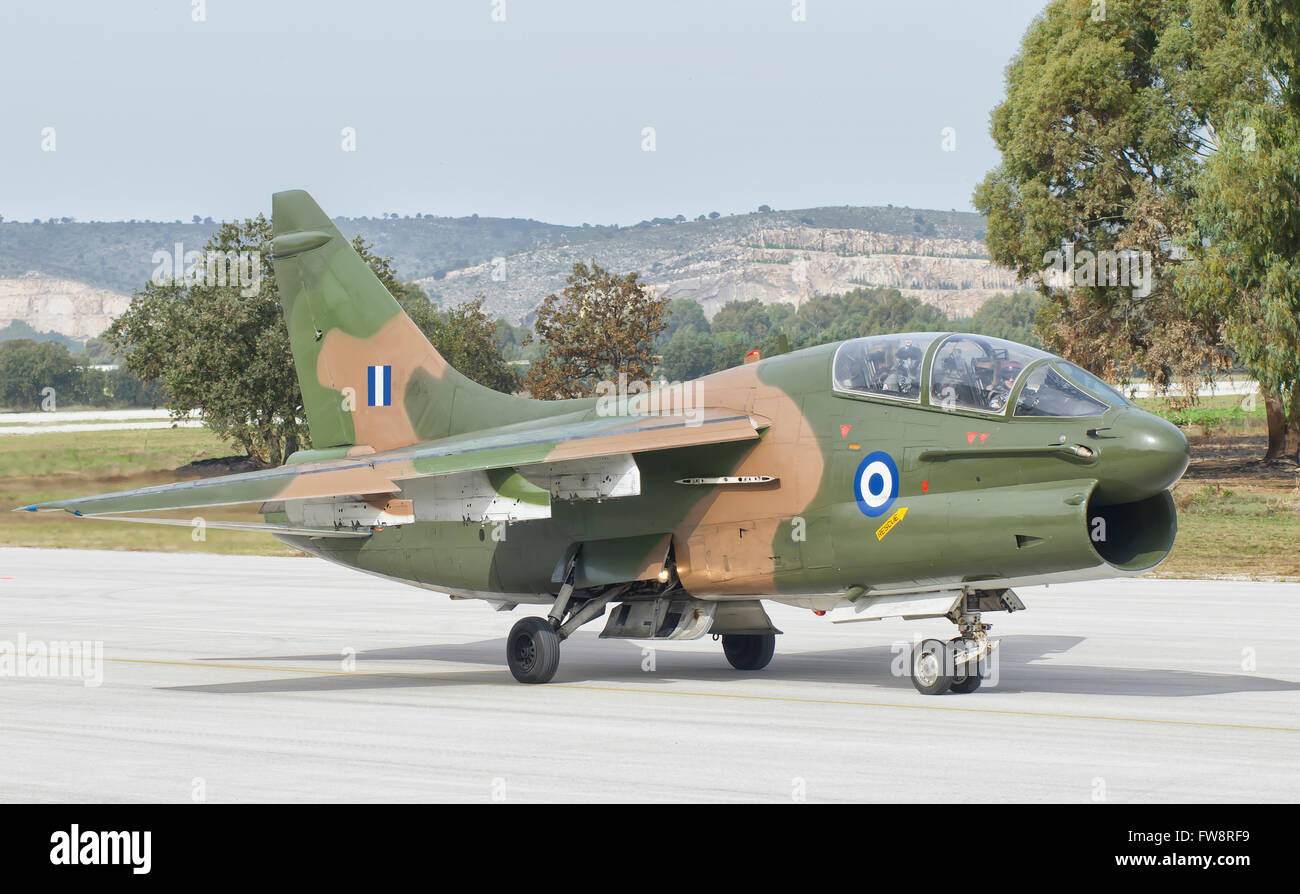 Hellenic Air Force TA 7 Corsair II At Araxos Air Base Greece Stock 