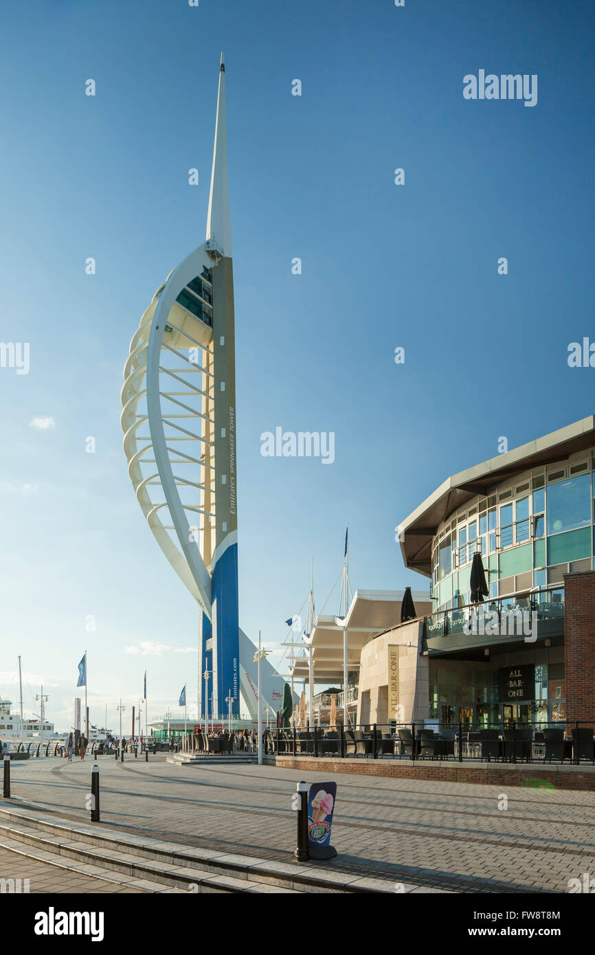 Spinnaker Tower in Portsmouth Harbour, Hampshire, England. Stock Photo