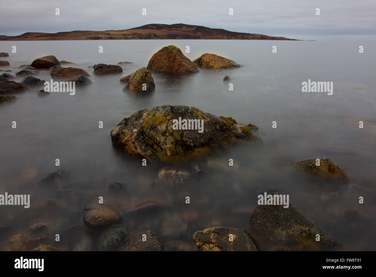 Gruinard Bay and Island in Scotland Stock Photo