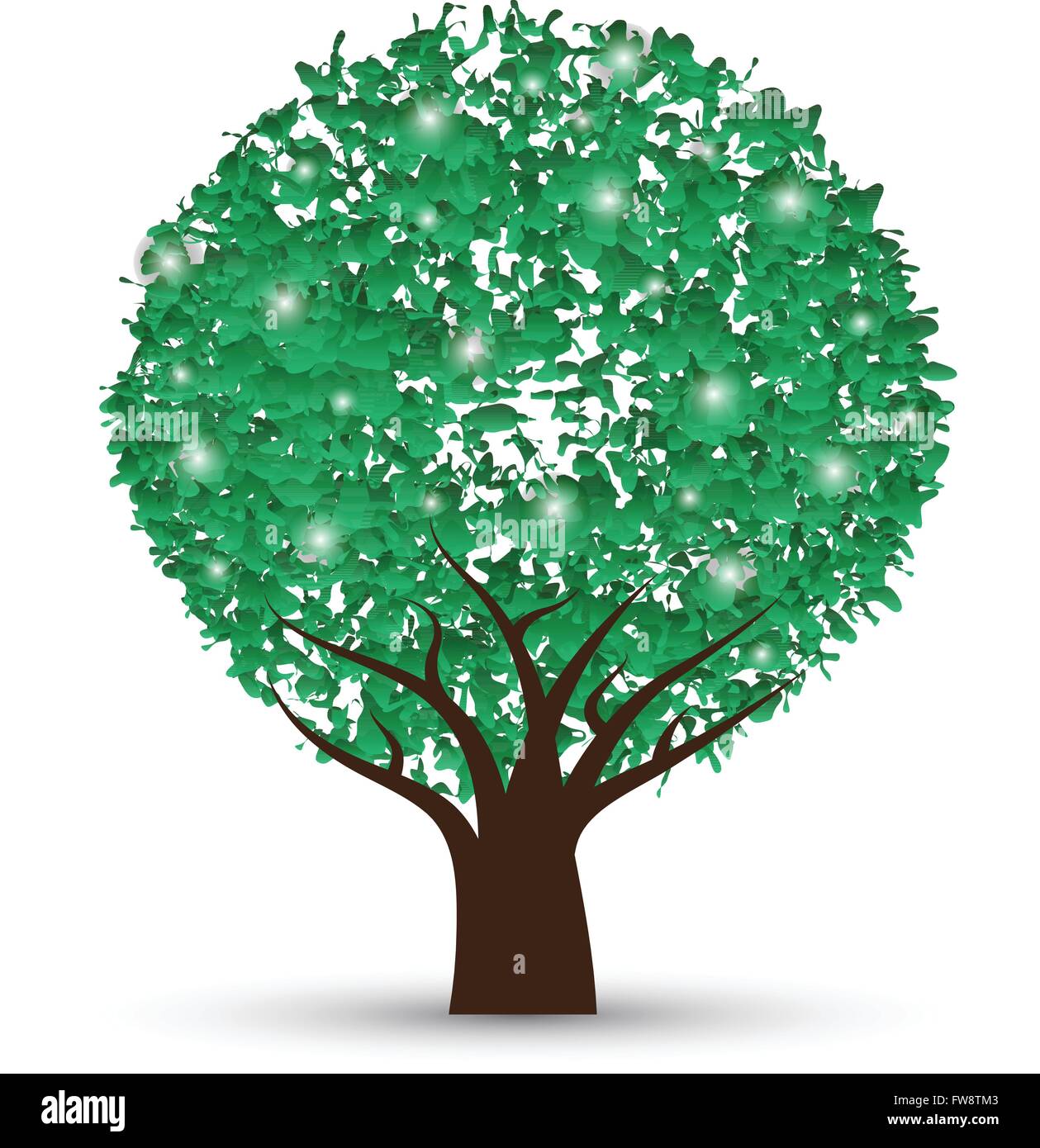 Tree vector illustration Stock Vector Image & Art - Alamy