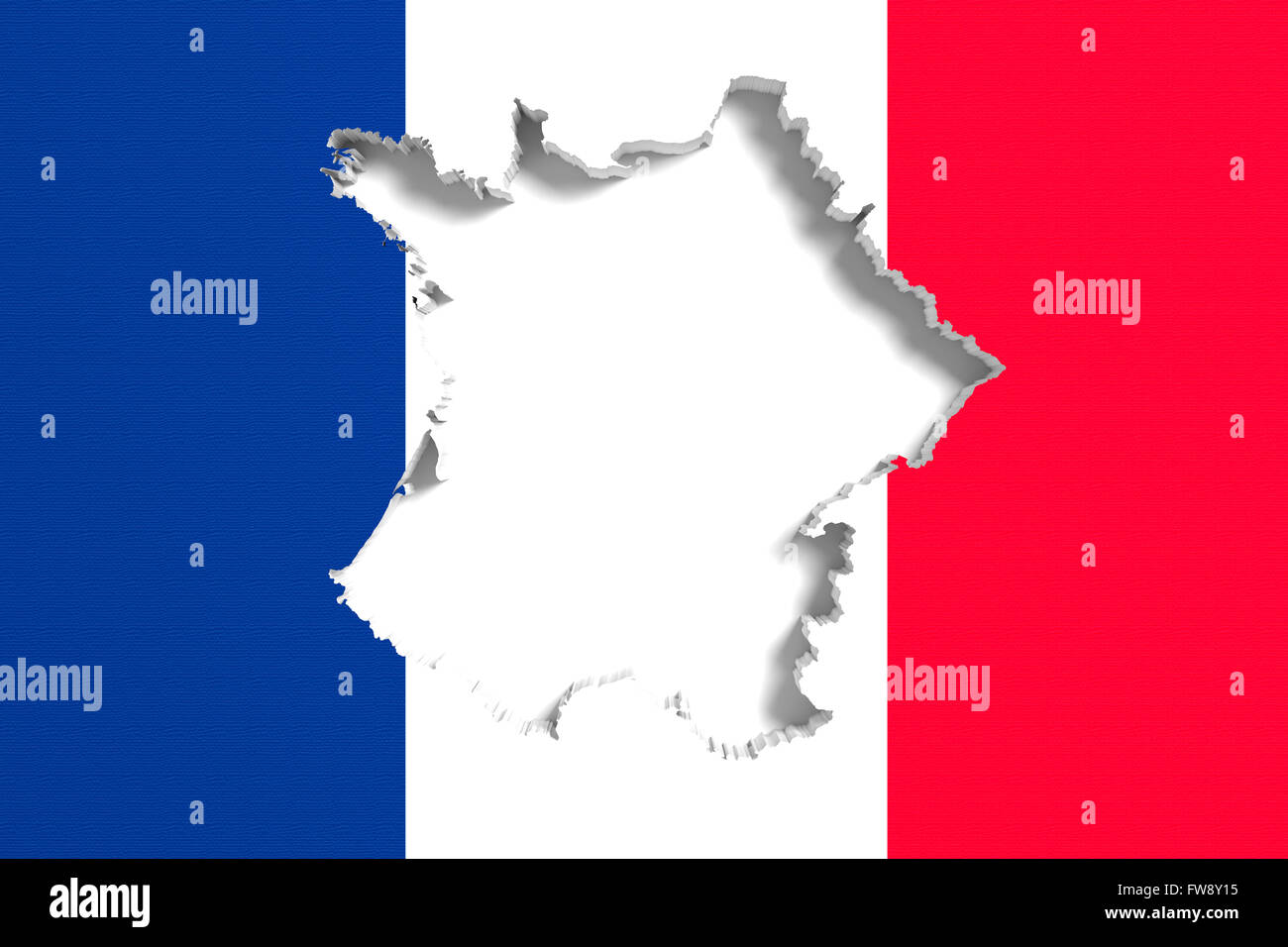 3d rendering of France map and flag on background Stock Photo - Alamy