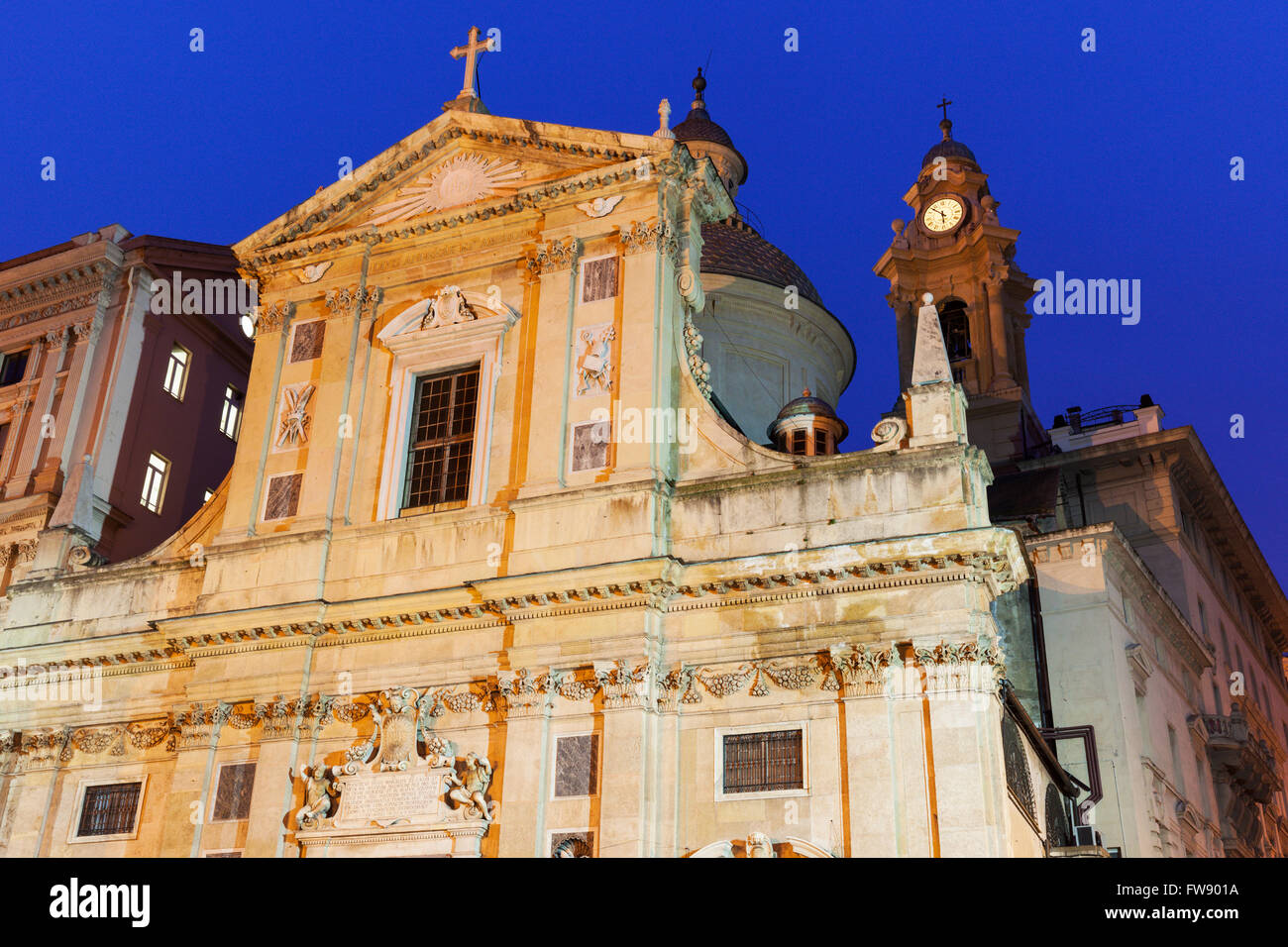 Church of Jesus (Chiesa del Gesu) in Genoa Stock Photo - Alamy
