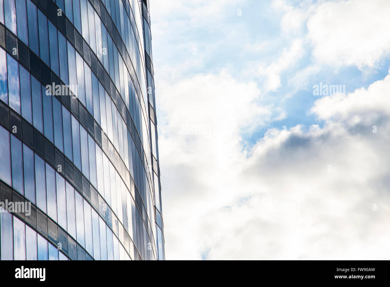 office building against blue sky Stock Photo - Alamy