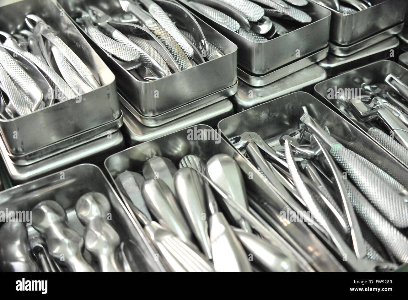 Medical tools in a Hospital, Mindanao, Philippines. Stock Photo