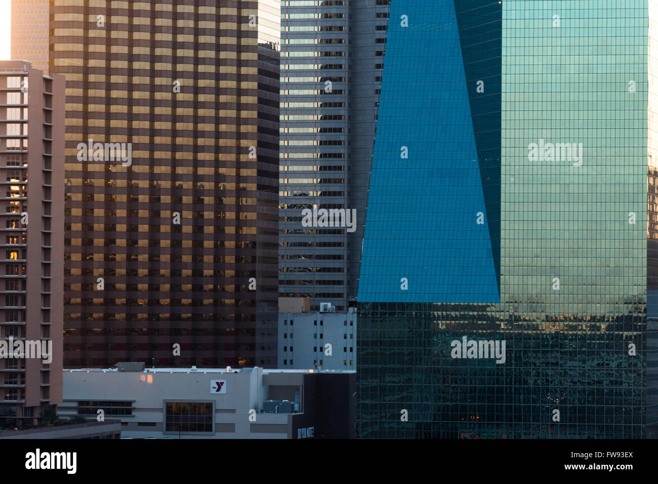 Modern office buildings, Victory Park, Dallas, Texas, USA Stock Photo