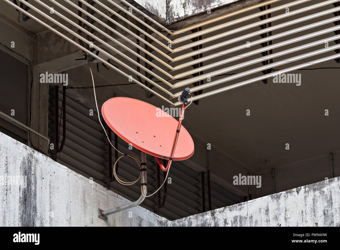 Red satellite disk Stock Photo - Alamy