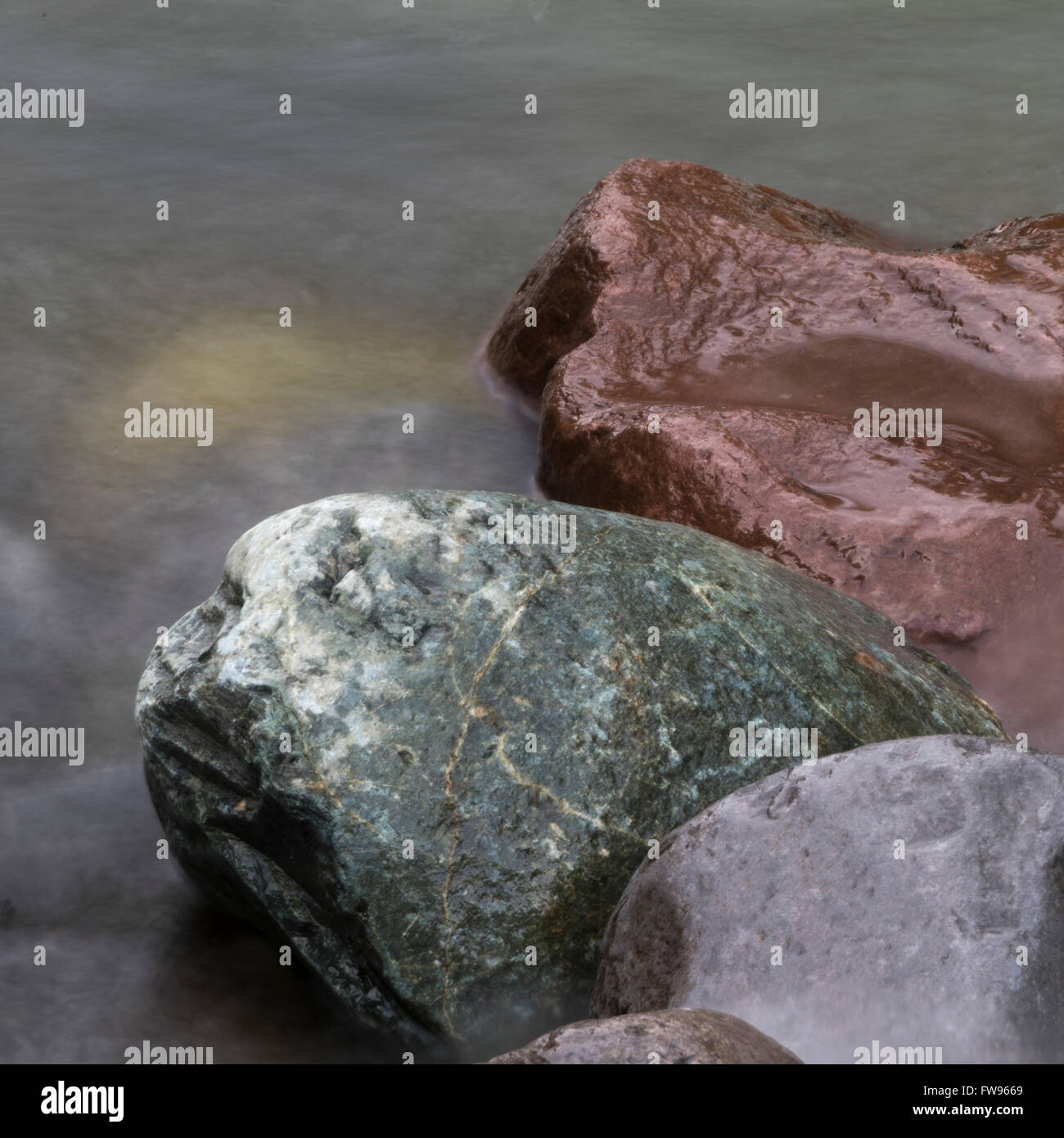 View of rocks in river, Whistler, British Columbia, Canada Stock Photo ...