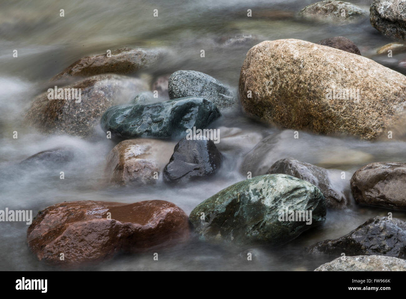 View of rocks in river, Whistler, British Columbia, Canada Stock Photo ...