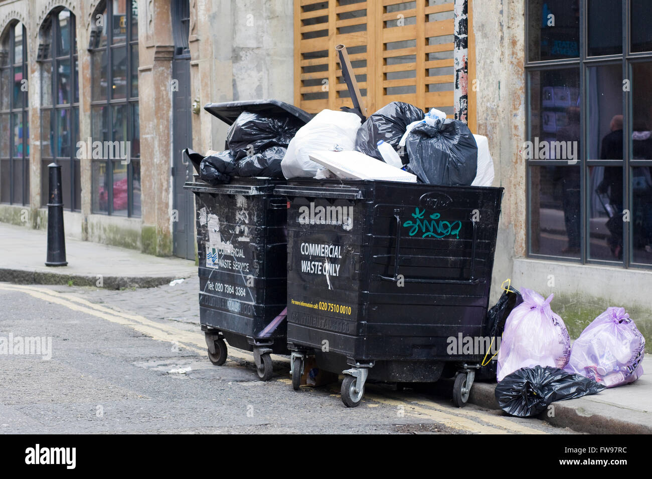 Industrial bins full of plastic bags and refuge Stock Photo Alamy