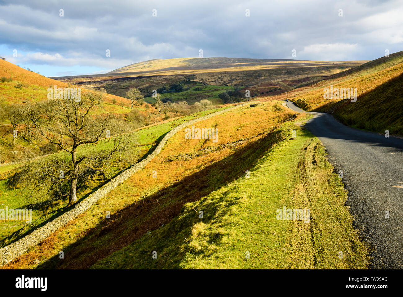 Road in Barbondale Cumbria. With effect from August 2016 this area becomes part of the Yorkshire Dales National Park. Stock Photo