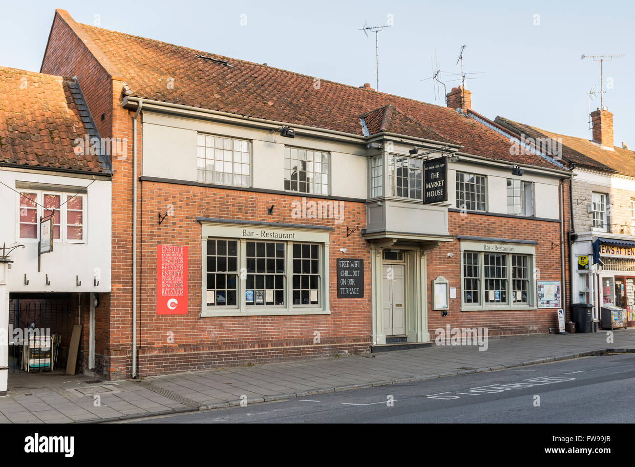 The Market House Inn Bar Restaurant, Glastonbury, Somerset Stock Photo