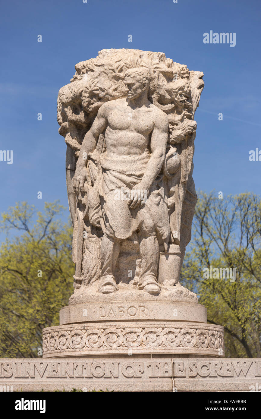 WASHINGTON, DC, USA - Labor section of John Ericsson National Memorial. Stock Photo