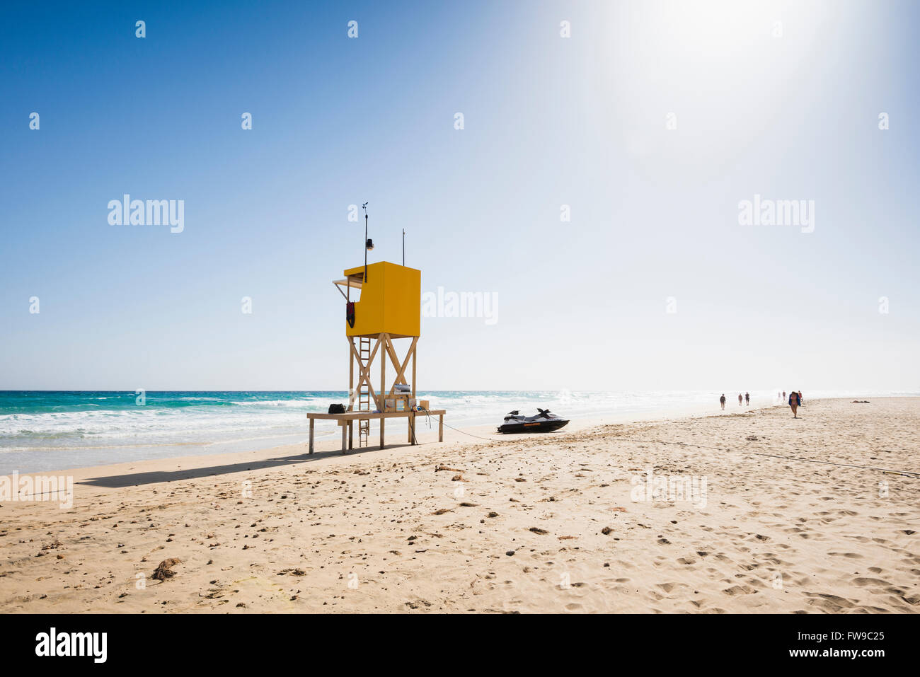 Beach Playa de Sotavento in Costa Calma, Jandia, Fuerteventura, Canary Islands, Spain Stock Photo