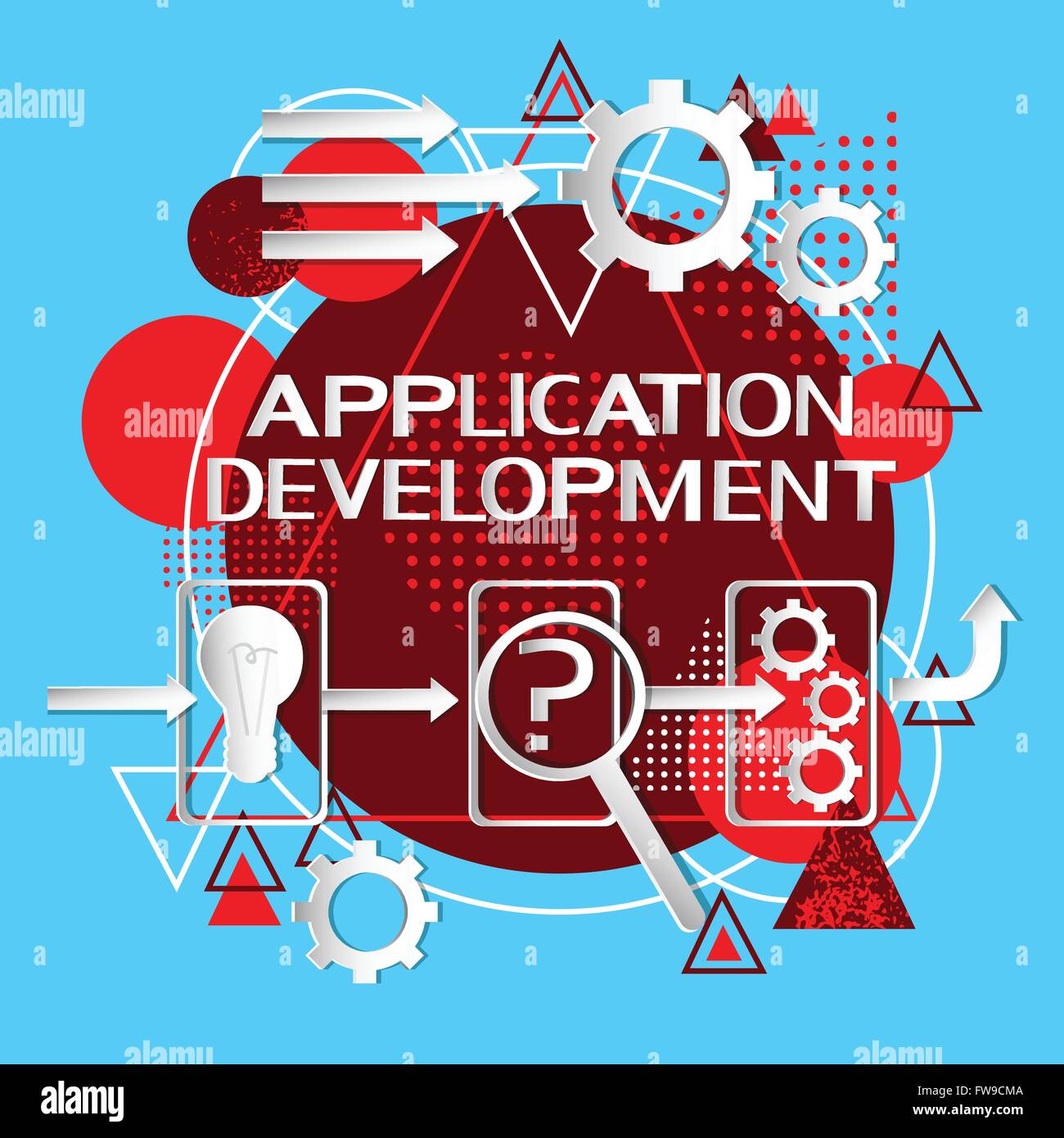 Application Development Concept Coding Stock Vector Image & Art - Alamy