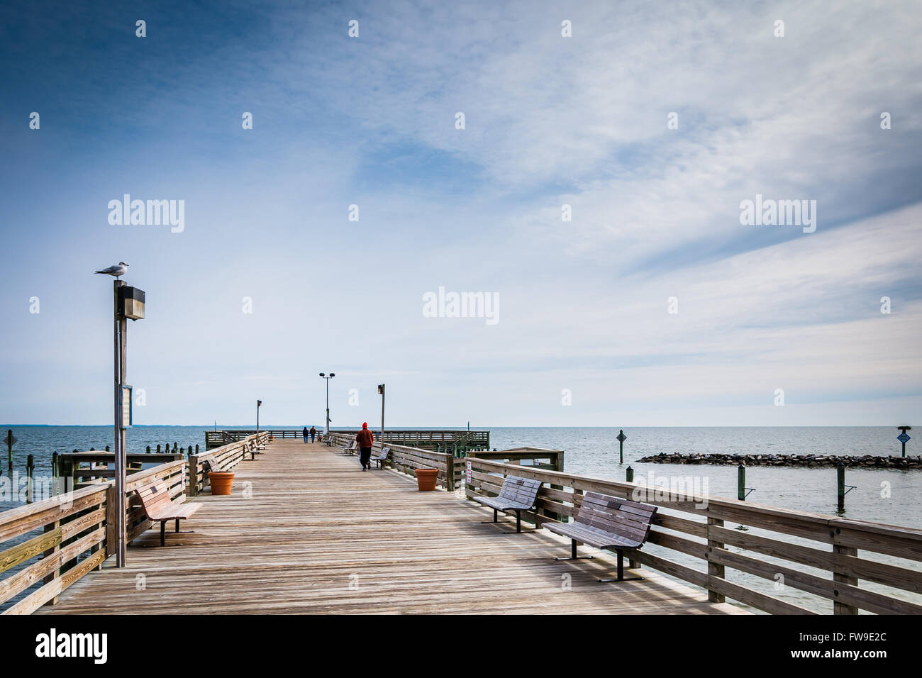 The fishing pier at Chesapeake Beach, along the Chesapeake Bay in