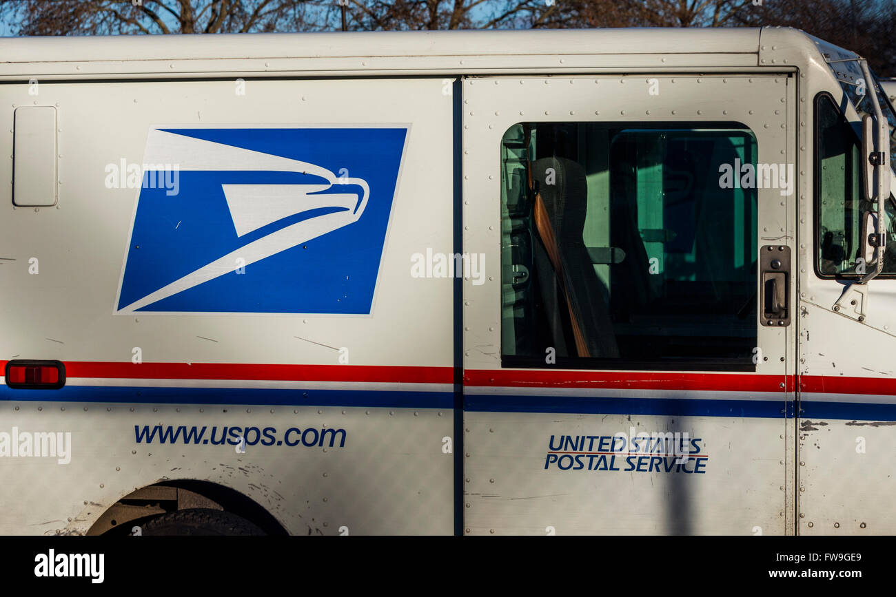 United States Postal Service van Stock Photo