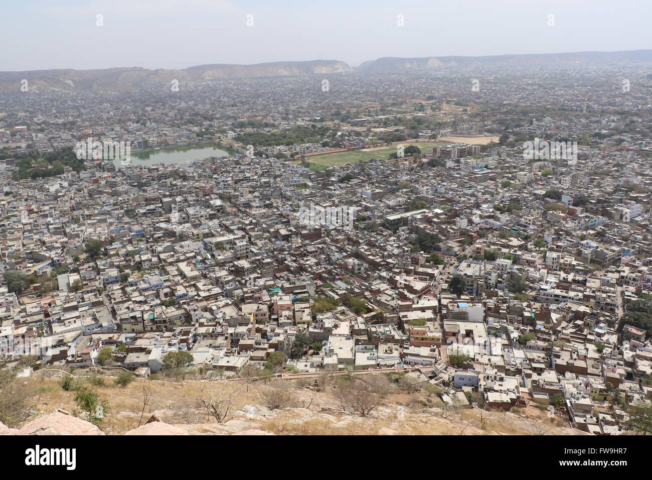 Aerial view of Jaipur habitation Stock Photo - Alamy
