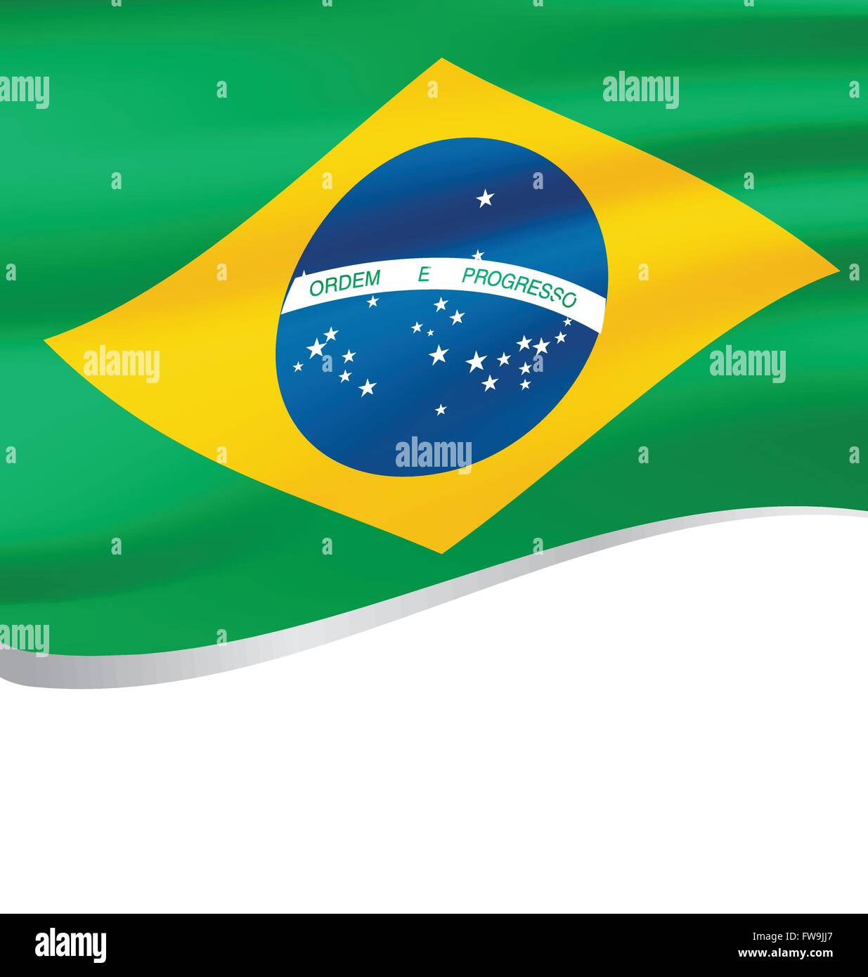 Flag of Brazil, national country symbol illustration Vector Stock ...