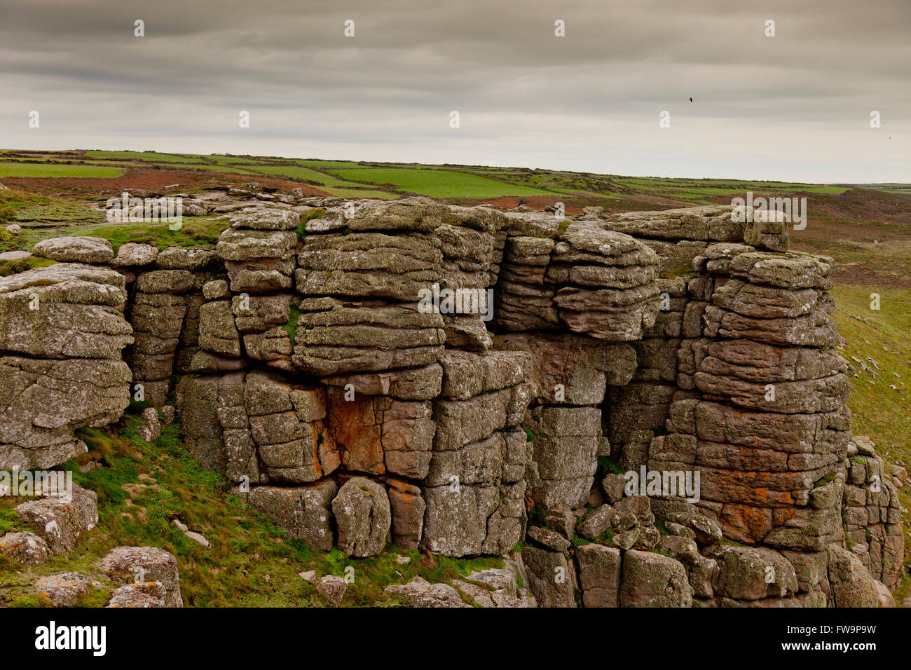 Granite cliffs at Pordenack Point near Land's End, Cornwall, England