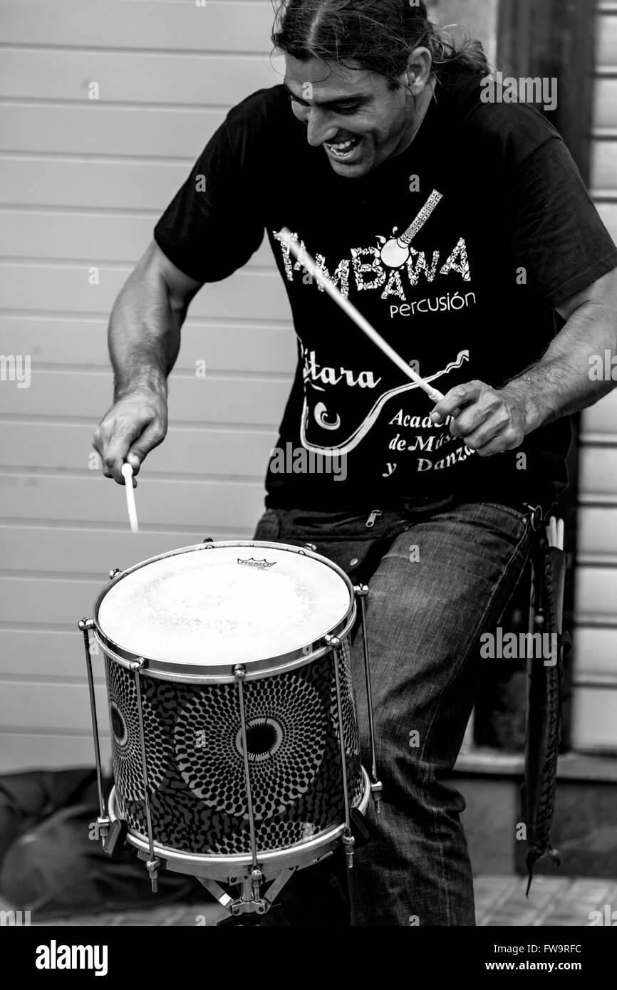 percussion band playing on the street Stock Photo Alamy