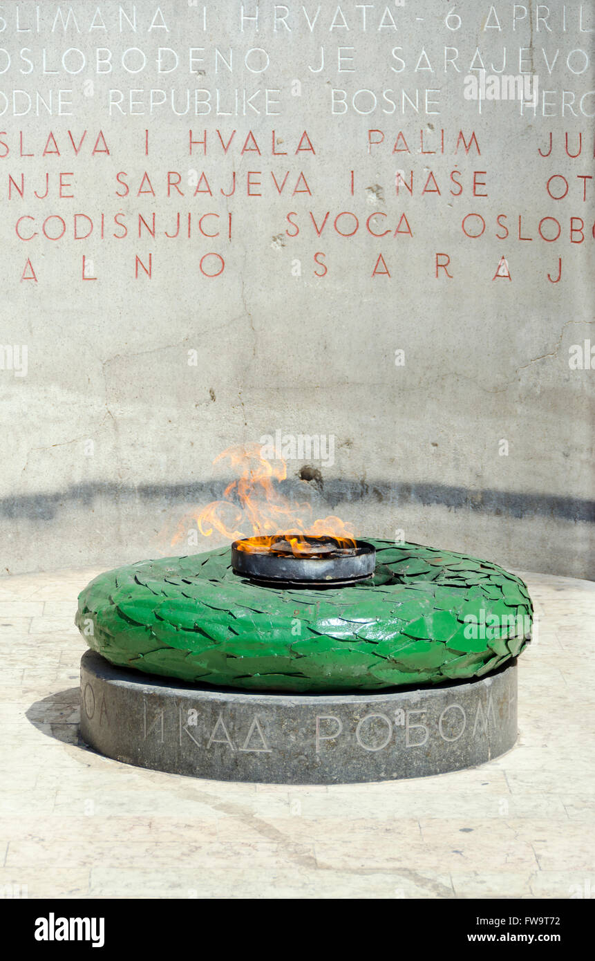 Eternal flame Sarajevo Stock Photo Alamy