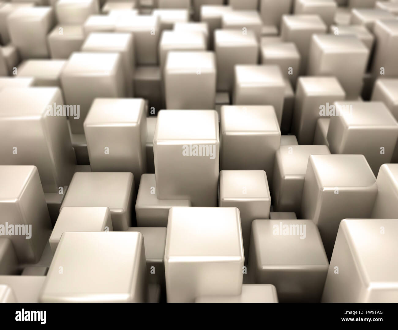 Cubes metallic abstract 3d background Stock Photo - Alamy