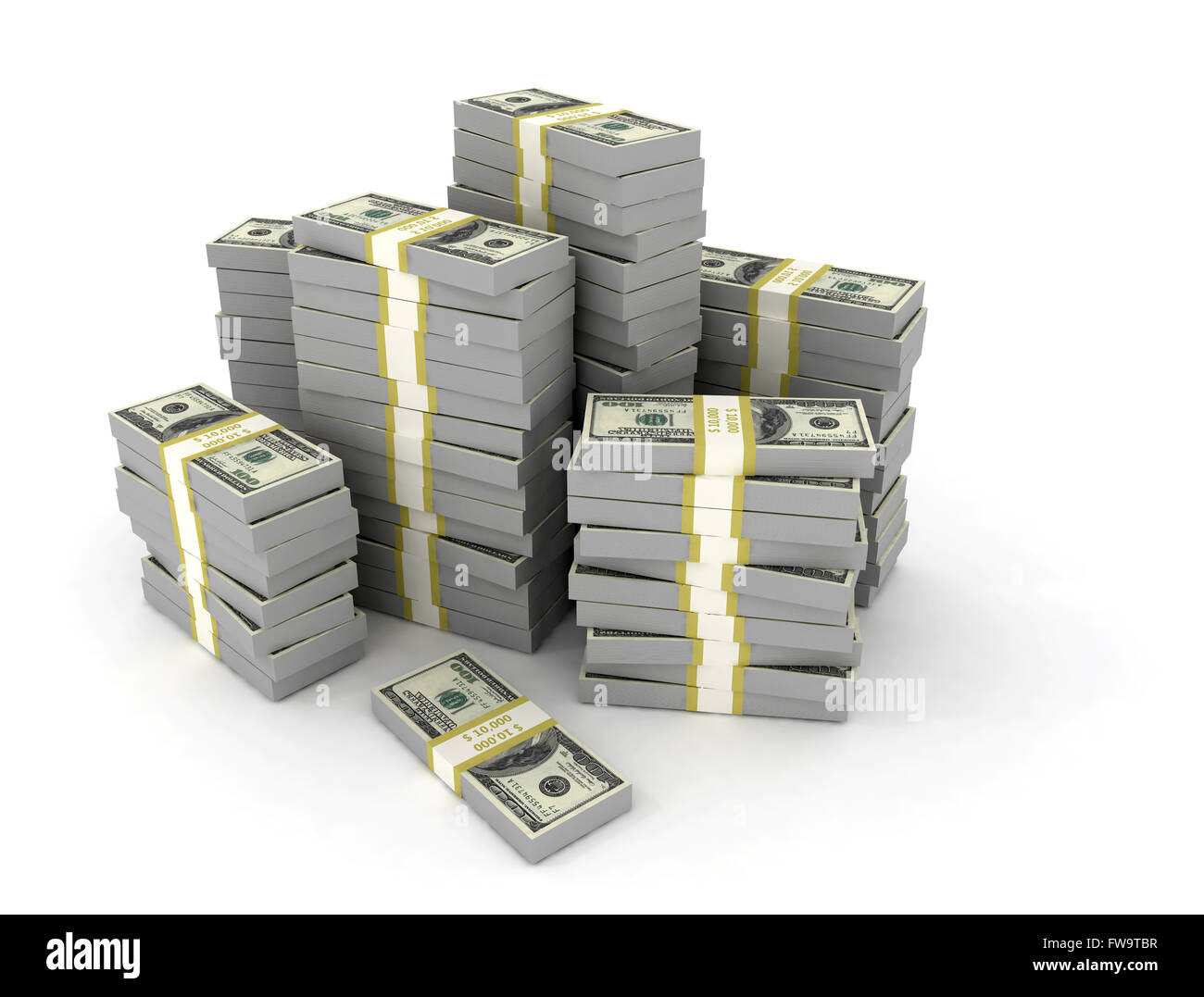 Money background big stack of us dollars Stock Photo