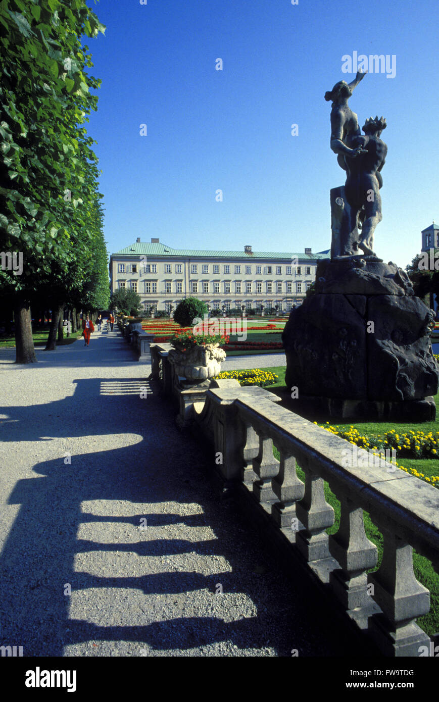 AUT, Austria, Salzburg, park and castle Mirabell.  AUT, Oesterreich, Salzburg, Schloss und Park Mirabell. Stock Photo