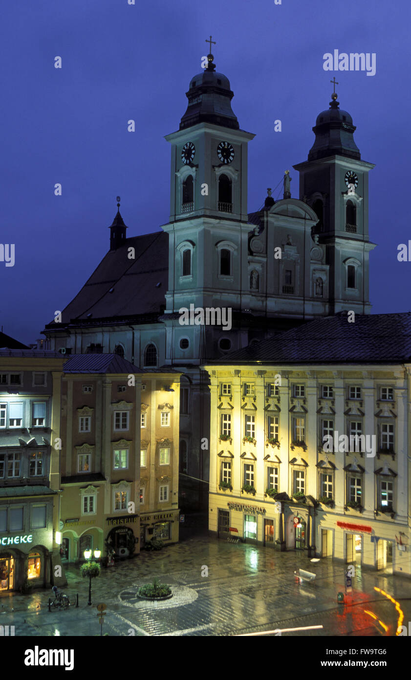 AUT, Austria, Linz, Hauptplatz and the Old Cathedral. AUT, Oesterreich ...