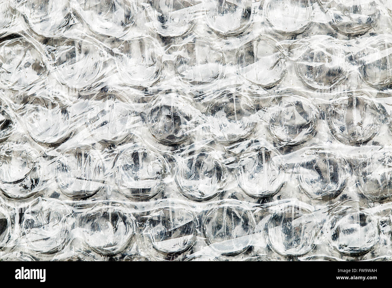 Plastic bubble wrap texture background, macro photo Stock Photo