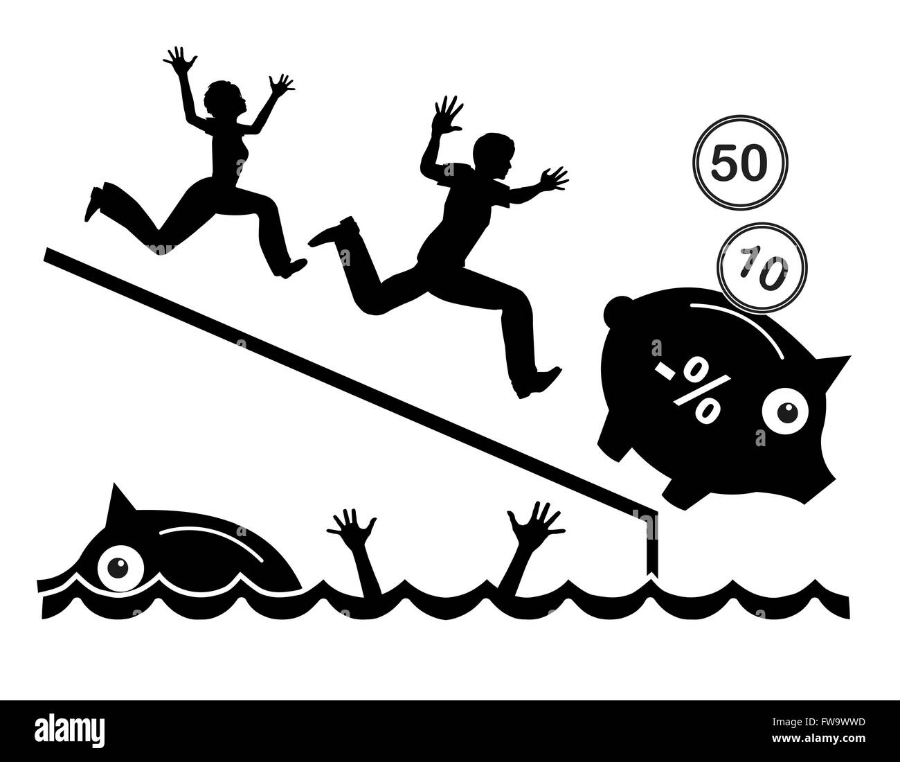 Negative interest rate Black and White Stock Photos & Images - Alamy