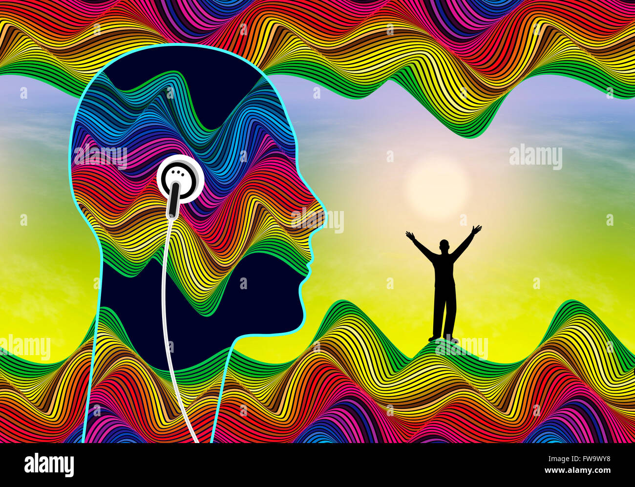 Subliminal Audio Messages Stock Photo