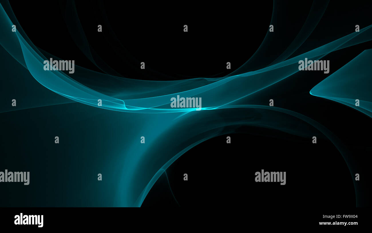 Abstract light blue smoke on a black background Stock Photo - Alamy