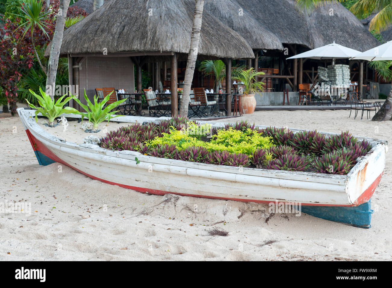 Coastal scenery at the Maritim Hotel in Mauritius. Stock Photo