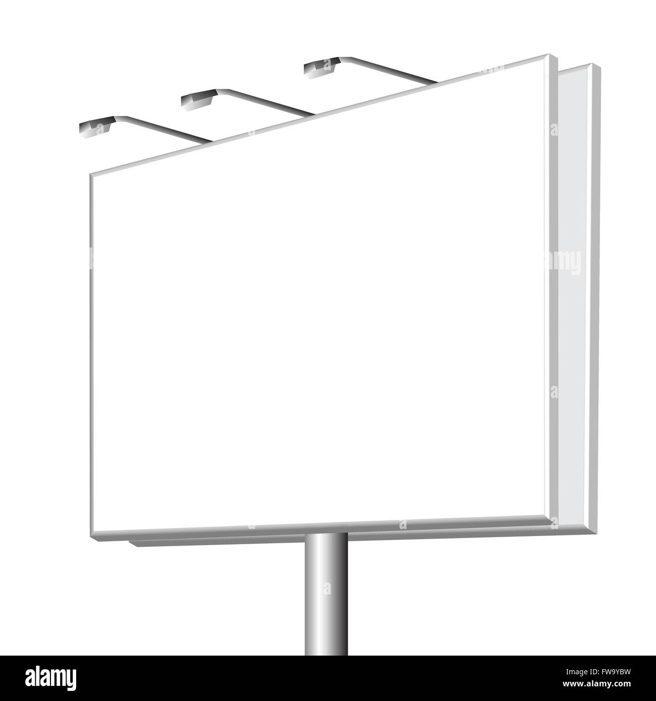 blank vector outdoor billboard on white background Stock Vector Image