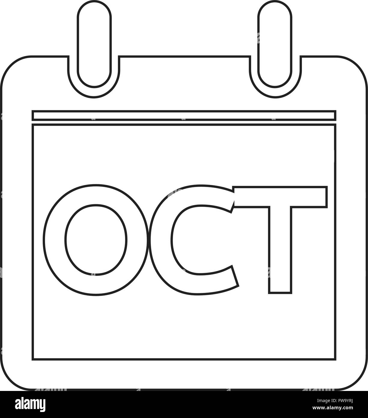 Month Calendar Icon illustration sign design style Stock Vector Image ...