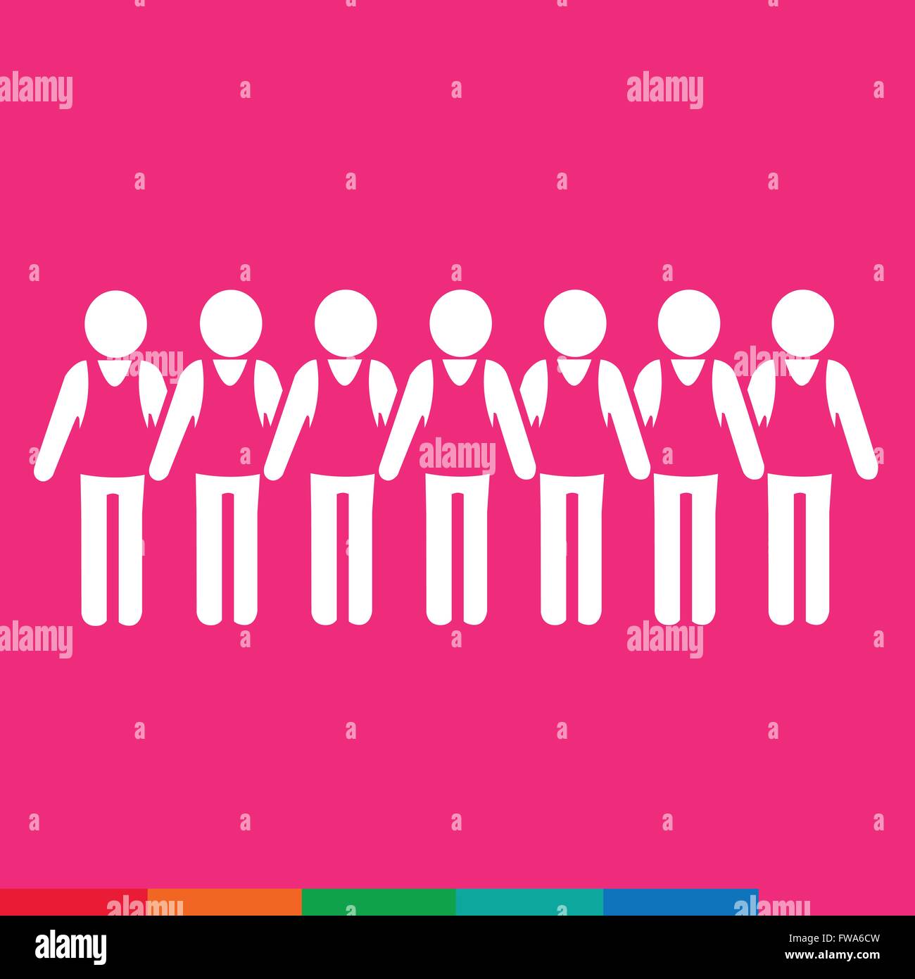 Crowd identification Stock Vector Images - Alamy