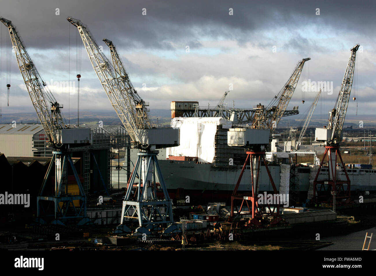 Cranes on Clydeside Stock Photo