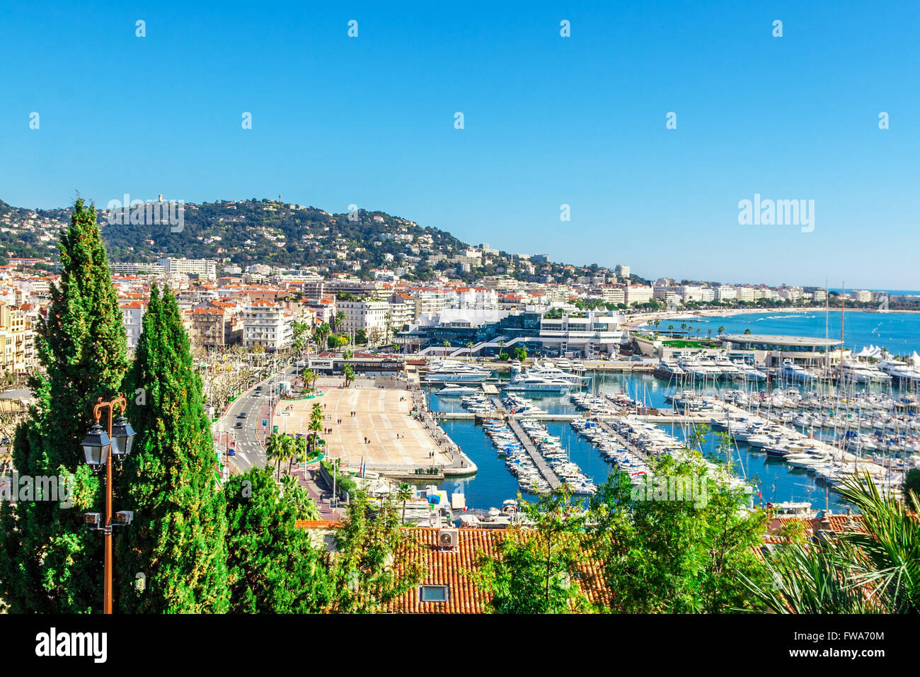 Cannes old vieux port french riviera cote dazur france hires stock