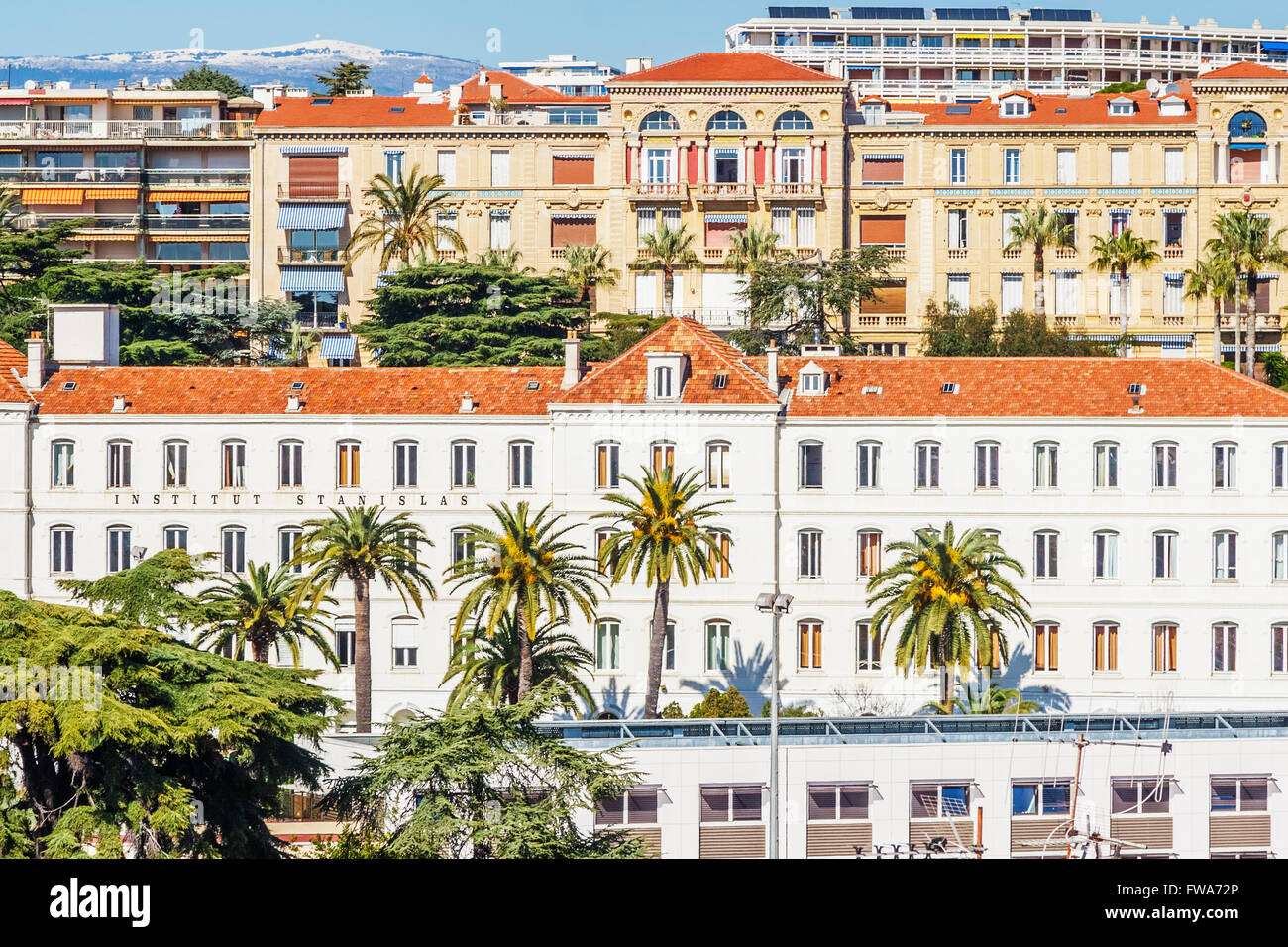 Panoramic view of Le Suquet - the old town of Cannes, France Cote d'Azur Stock Photo