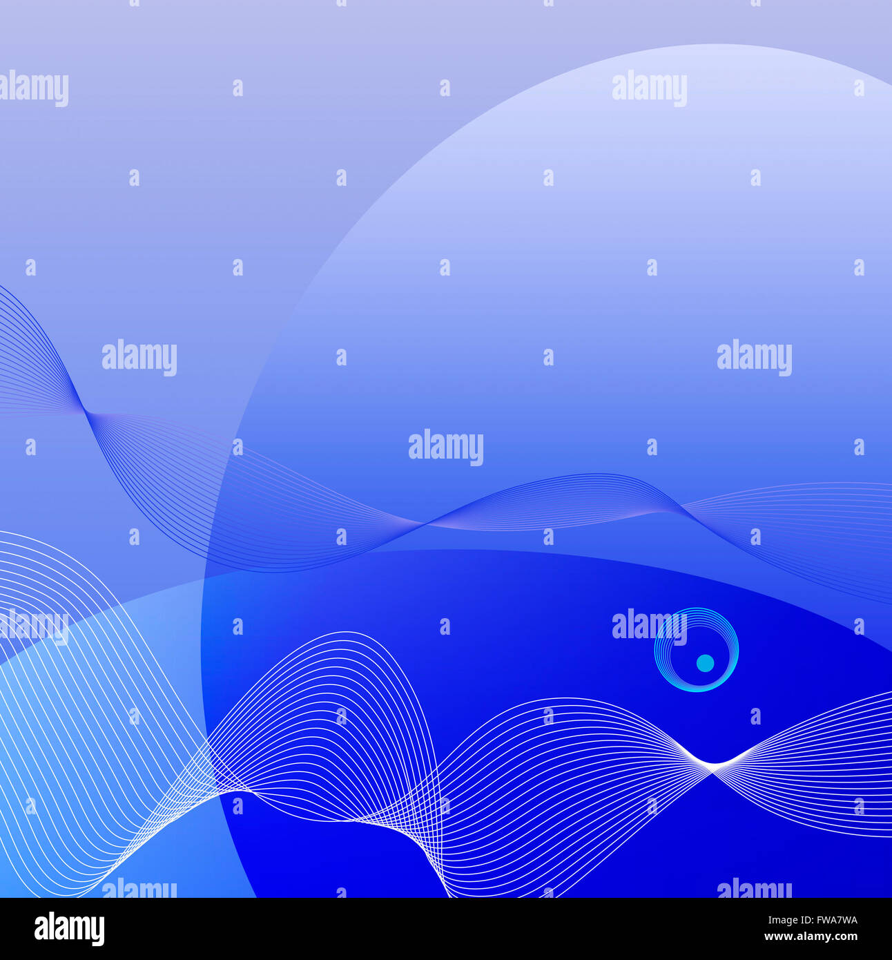 Abstract blue background with lines and shapes for design Stock Photo