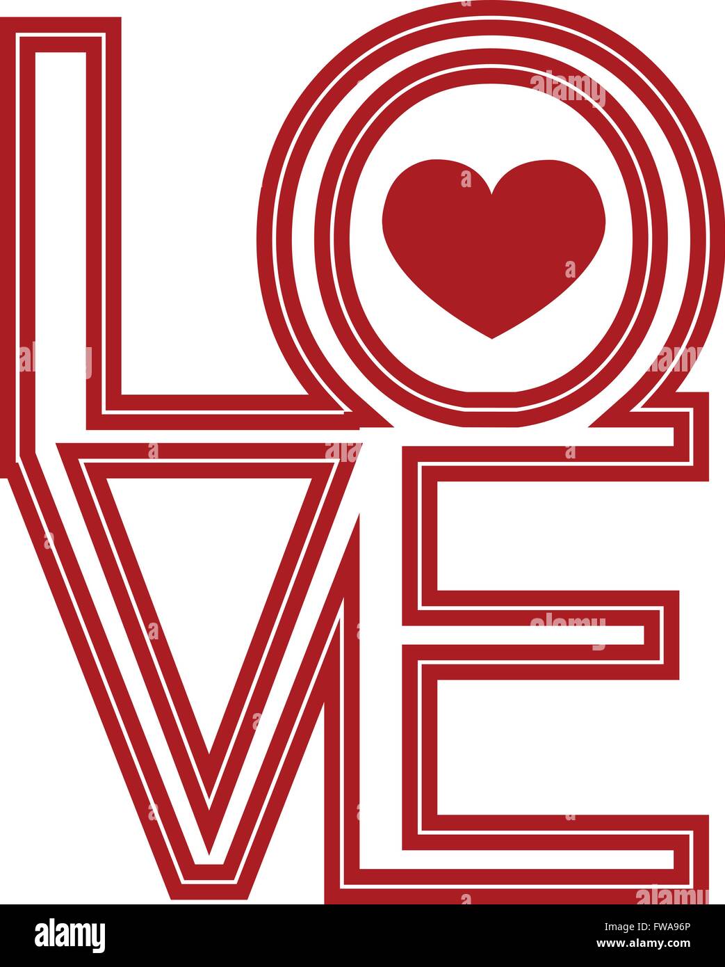 Font Type , LOVE Happy Valentines day Stock Vector Image & Art - Alamy