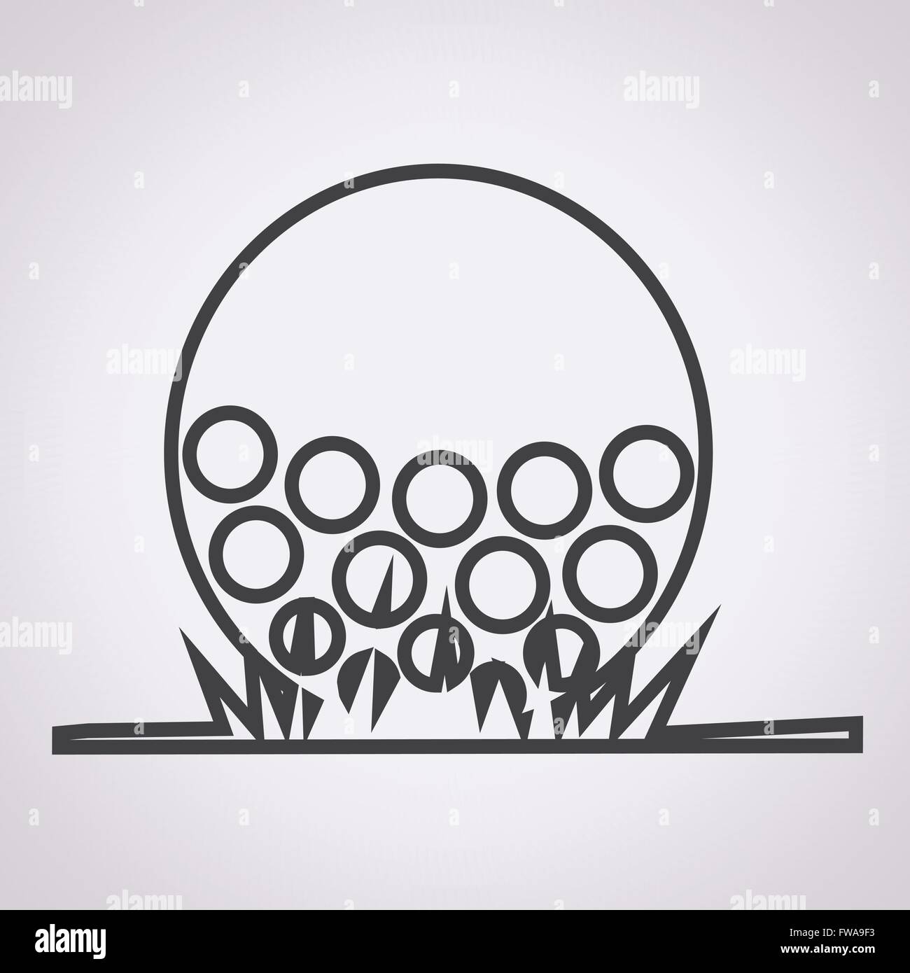 Black white golf ball vector graphic hi-res stock photography and ...