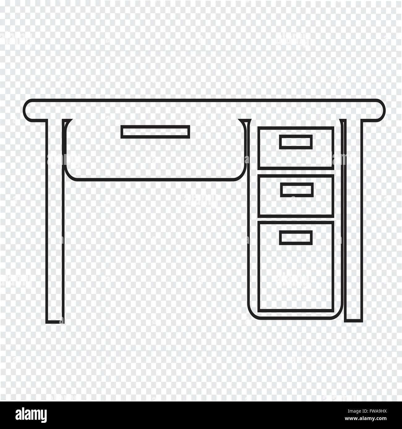 Table Office Icon Stock Vector Image & Art - Alamy