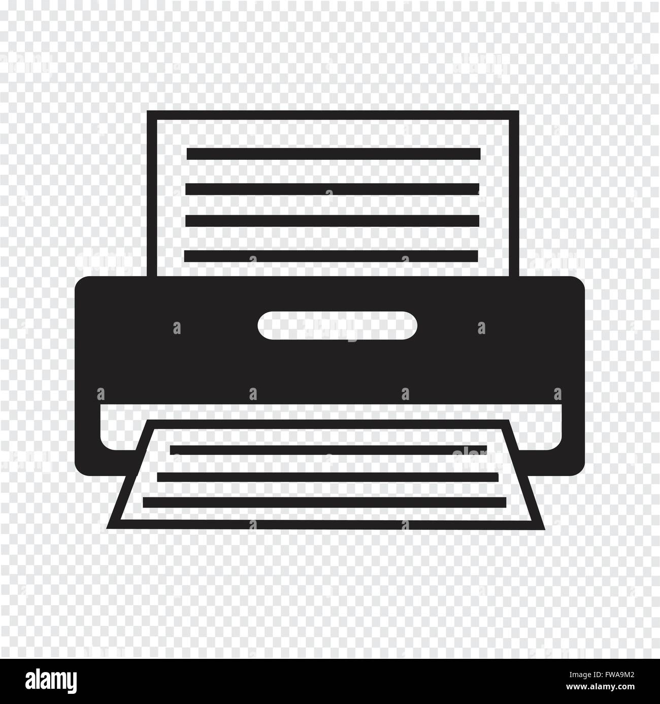 Printer blue glossy icon Stock Vector Images - Alamy