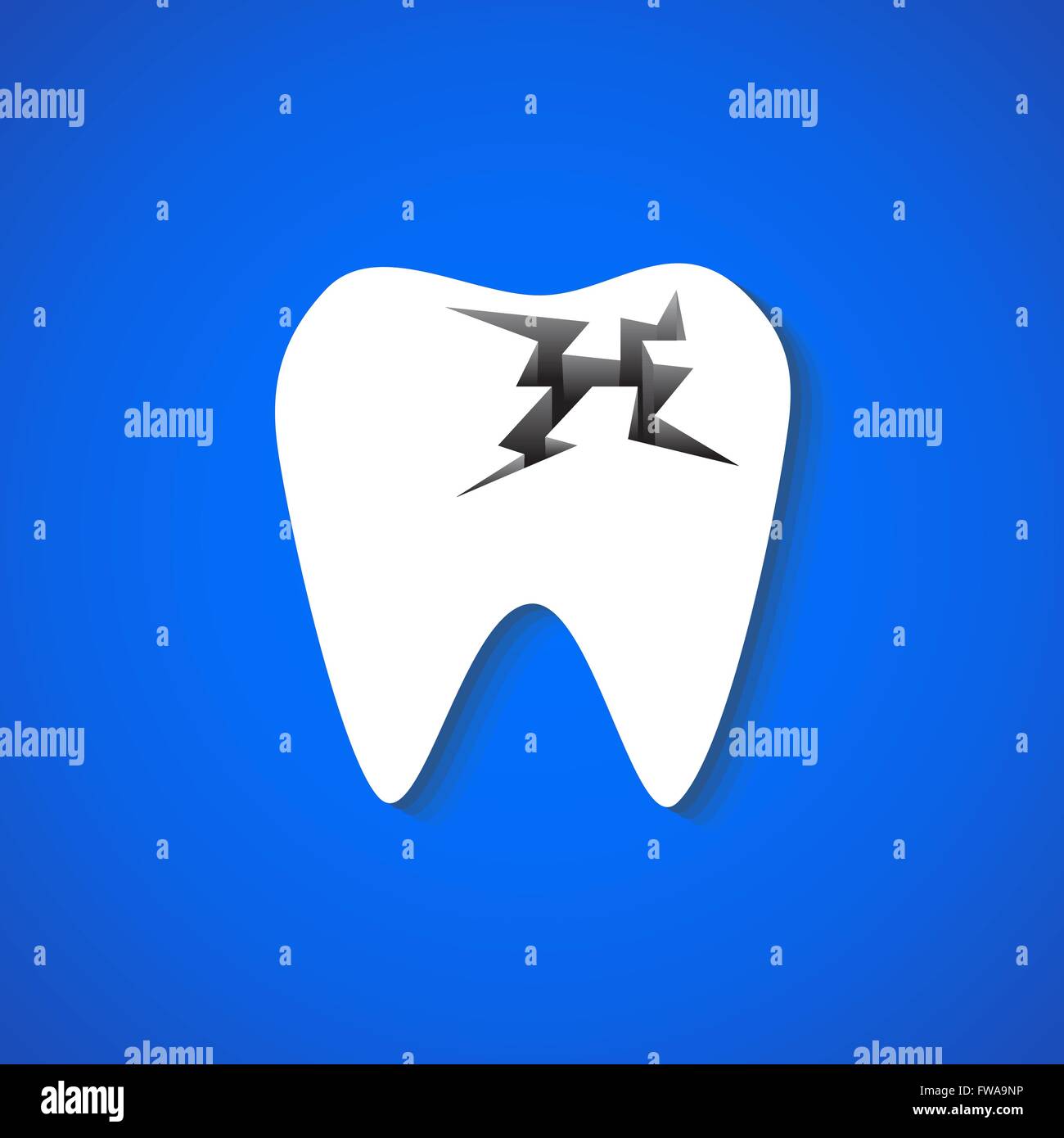 tooth decay Stock Vector