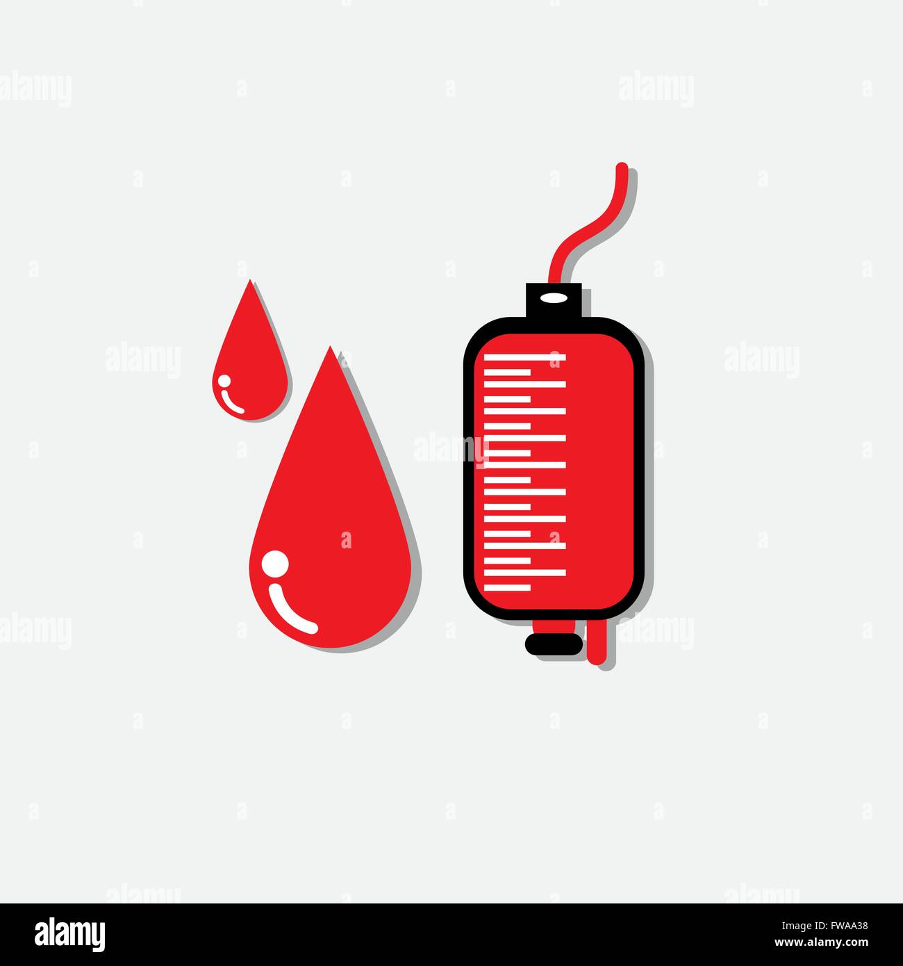 Blood donation medicine help hospital save life heart Stock Vector