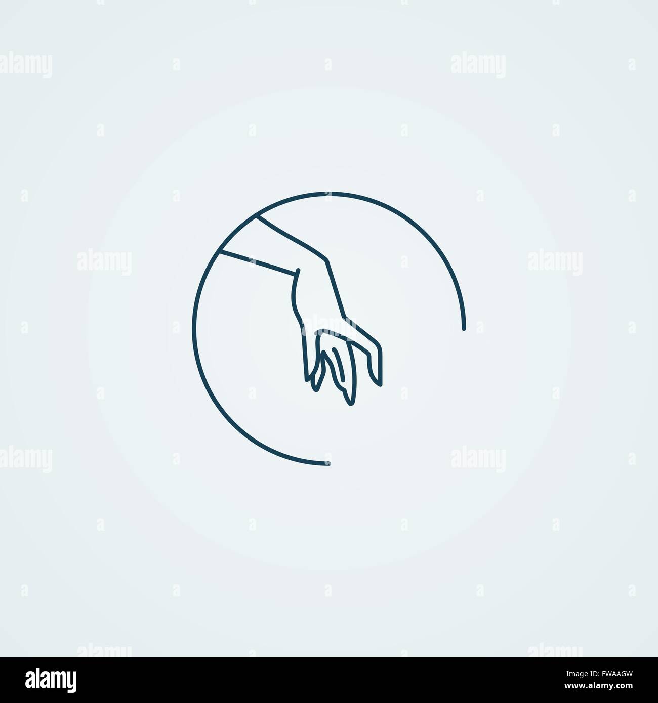 Hand Applying Label Stock Vector Images Alamy
