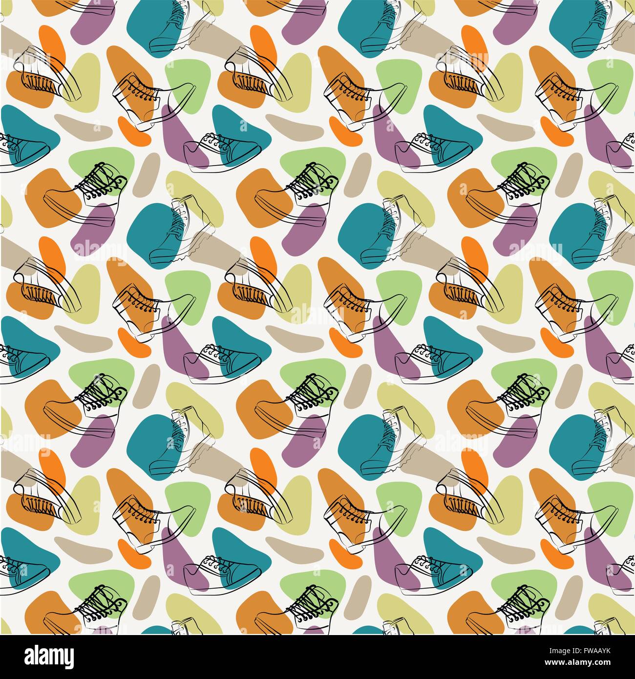 Vector seamless pattern of variety men shoes Stock Vector Image & Art ...