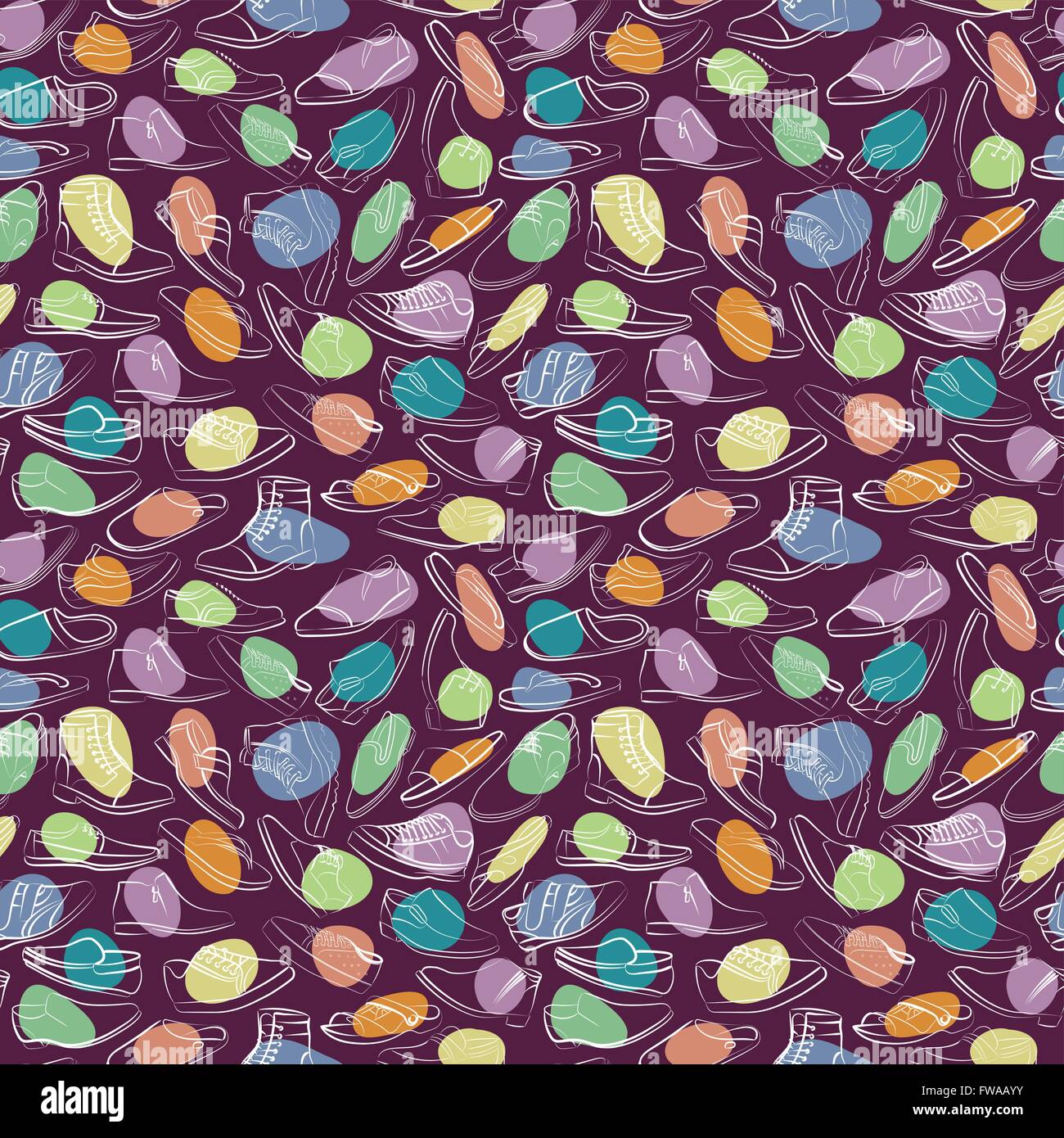 Vector seamless pattern of variety men shoes Stock Vector Image & Art ...